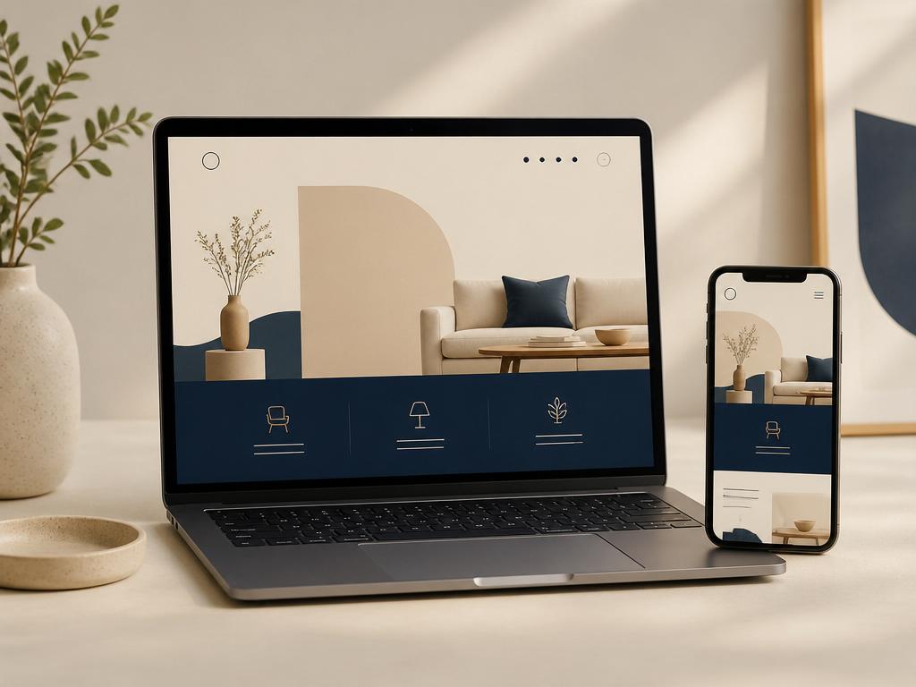 Moderne Website auf Laptop und Smartphone